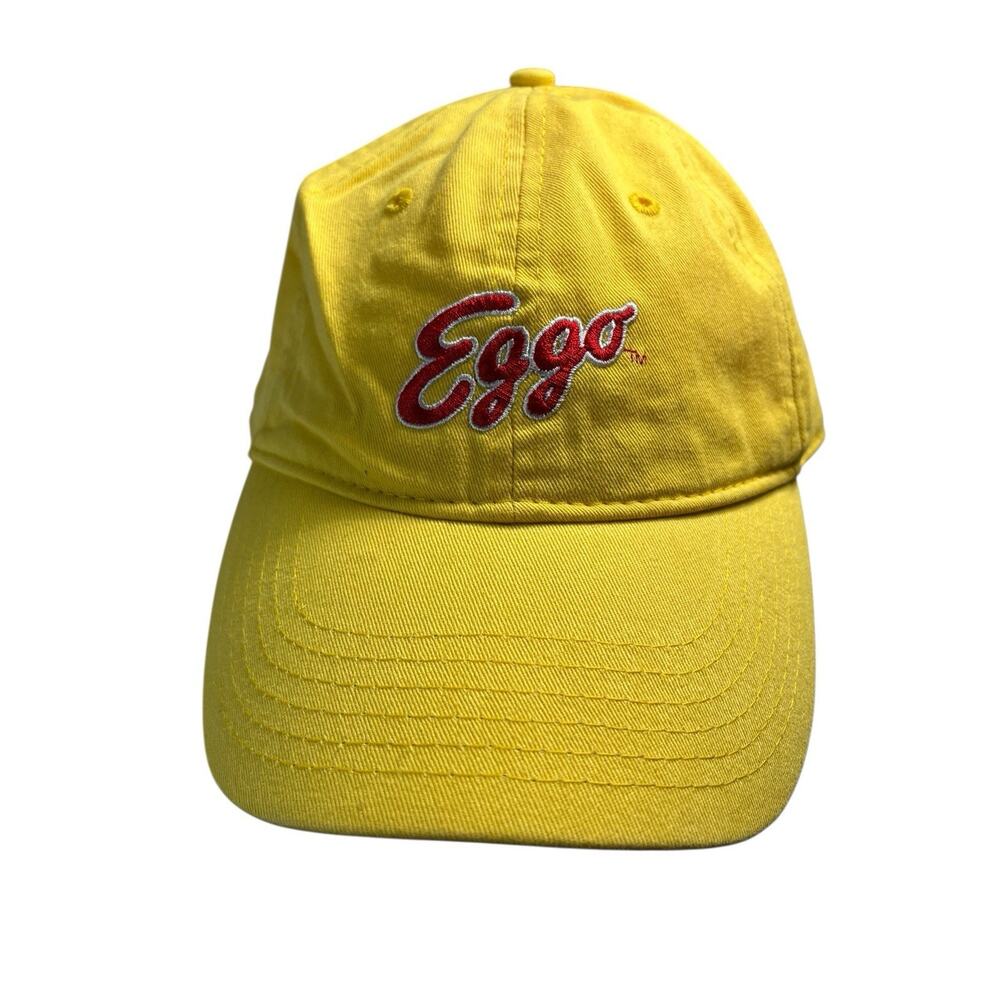 Eggo YELLOW Strap Back HAT CAP Waffles Breakfast Classic Logo Adjustable NEW